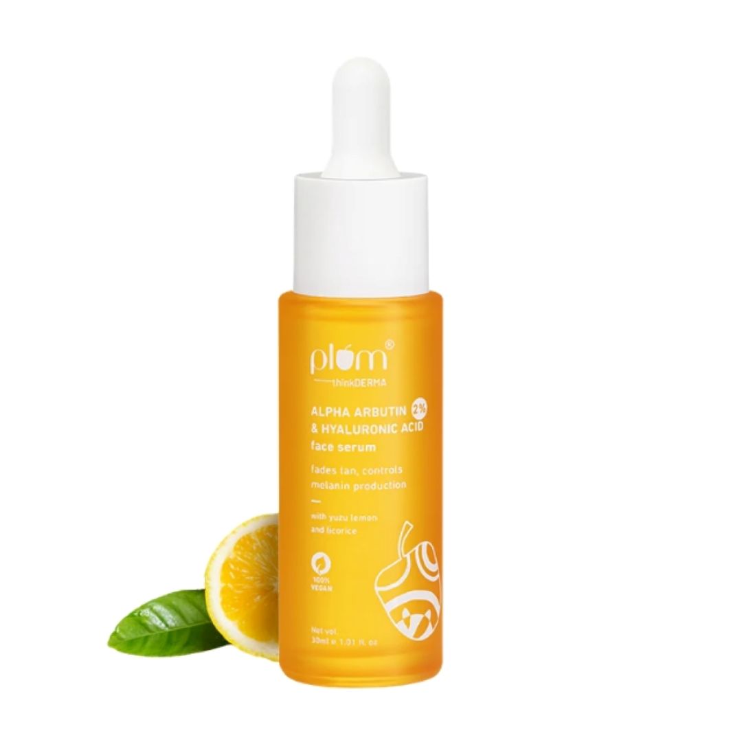 plum-2-alpha-arbutin-hyaluronic-acid-serum- Plum 2% Alpha Arbutin & Hyaluronic Acid Tan Fading Face Serum